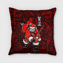 Подушка квадратная Santa Claus Samurai, цвет: 3D-принт