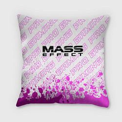 Подушка квадратная Mass Effect pro gaming: символ сверху, цвет: 3D-принт