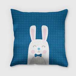 Подушка квадратная Мистер кролик, цвет: 3D-принт