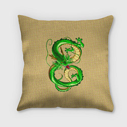 Подушка квадратная Зелёный дракон в форме цифры 8, цвет: 3D-принт