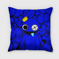 Подушка квадратная Радужные друзья персонаж Синий, цвет: 3D-принт