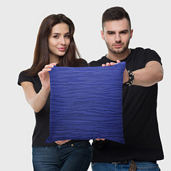 Подушка квадратная Текстура машинной вязки шерстью, цвет: 3D-принт — фото 2