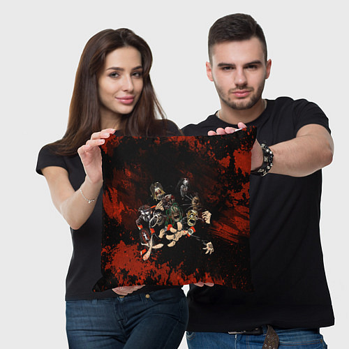 Подушка квадратная Slipknot art / 3D-принт – фото 3