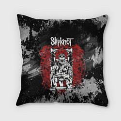 Подушка квадратная Slipknot скелет, цвет: 3D-принт