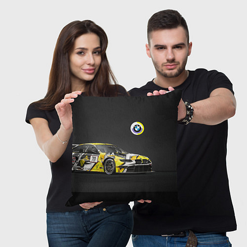 Подушка квадратная BMW Motorsport - Racing team / 3D-принт – фото 3