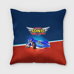 Подушка квадратная Team Sonic Racing - Ёжик и его точило, цвет: 3D-принт