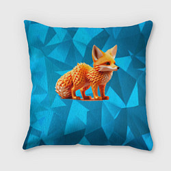 Подушка квадратная Полигональный лисёнок, цвет: 3D-принт