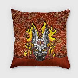 Подушка квадратная Огненный кролик, цвет: 3D-принт