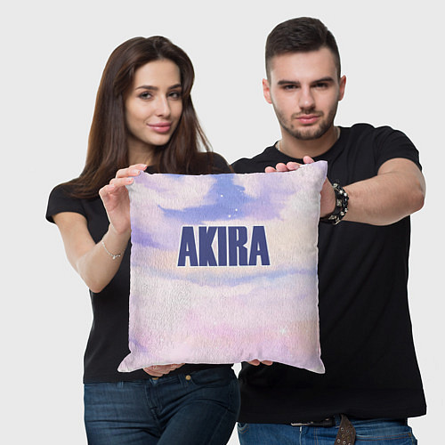 Подушка квадратная Akira sky clouds / 3D-принт – фото 3
