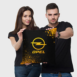 Подушка квадратная Opel - gold gradient, цвет: 3D-принт — фото 2