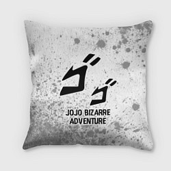 Подушка квадратная JoJo Bizarre Adventure glitch на светлом фоне, цвет: 3D-принт