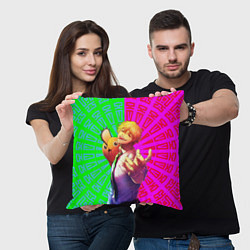 Подушка квадратная Дэнзи с Потитой на плече, цвет: 3D-принт — фото 2