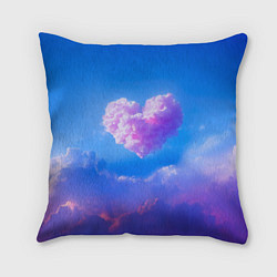 Подушка квадратная Облако в форме сердца, цвет: 3D-принт