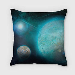 Подушка квадратная Космос и планеты, цвет: 3D-принт
