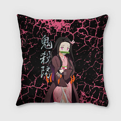 Подушка квадратная Незуко Камадо - сестра Танджиро, цвет: 3D-принт