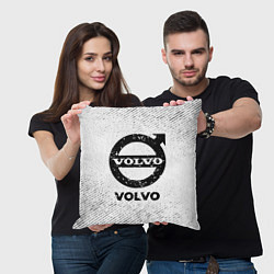 Подушка квадратная Volvo с потертостями на светлом фоне, цвет: 3D-принт — фото 2