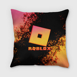Подушка квадратная Roblox logo gradient, цвет: 3D-принт