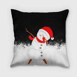 Подушка квадратная Снеговик dab, цвет: 3D-принт