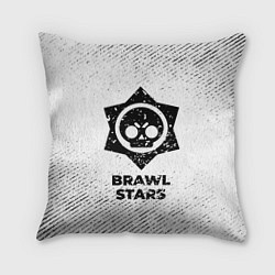 Подушка квадратная Brawl Stars с потертостями на светлом фоне, цвет: 3D-принт