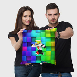 Подушка квадратная Minecraft - hero - video game, цвет: 3D-принт — фото 2
