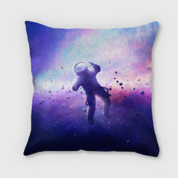 Подушка квадратная Космонавт в безвоздушном пространстве, цвет: 3D-принт