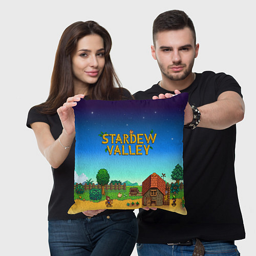 Подушка квадратная Мой дом в Stardew Valley / 3D-принт – фото 3