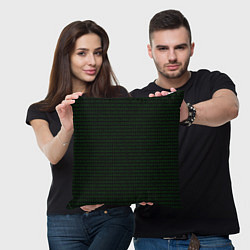 Подушка квадратная Однотонный двоичный код, цвет: 3D-принт — фото 2