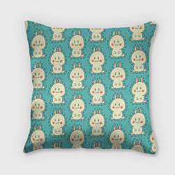 Подушка квадратная Вырежи зайчат, цвет: 3D-принт