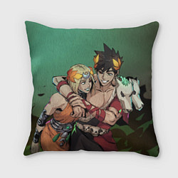 Подушка квадратная Zagreus and Melinoe - Hades 2, цвет: 3D-принт