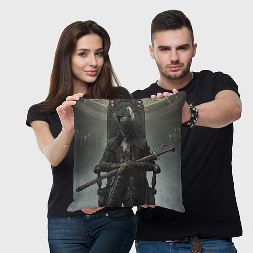 Подушка квадратная Bloodborne охотник / 3D-принт – фото 3