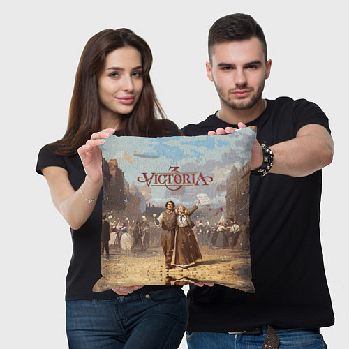 Подушка квадратная Victoria 3 poster / 3D-принт – фото 3