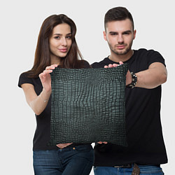 Подушка квадратная Кожа крокодила - fashion, цвет: 3D-принт — фото 2