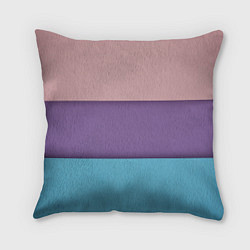 Подушка квадратная Трёхцветный паттерн - розовый, фиолетовый и синий, цвет: 3D-принт