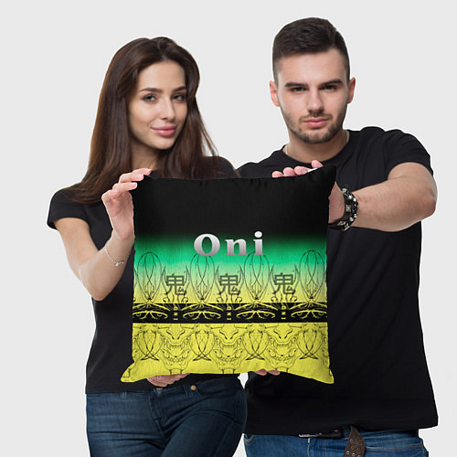 Подушка квадратная ONI демон / 3D-принт – фото 3