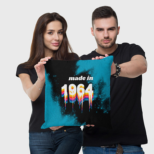 Подушка квадратная Made in 1964: liquid art / 3D-принт – фото 3