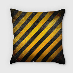 Подушка квадратная Черно-желтая опасность, цвет: 3D-принт