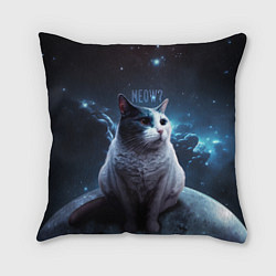 Подушка квадратная Мемный кот в космосе, цвет: 3D-принт