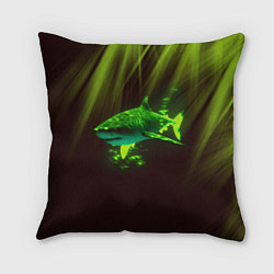 Подушка квадратная Хищная акула, цвет: 3D-принт