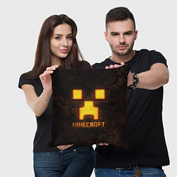 Подушка квадратная Minecraft lava, цвет: 3D-принт — фото 2