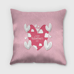 Подушка квадратная Сердце на день святого валентина, цвет: 3D-принт