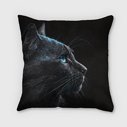 Подушка квадратная Кошечка с голубыми глазками, цвет: 3D-принт