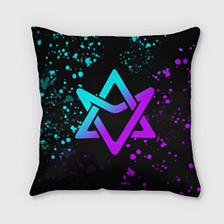 Подушка квадратная Astro neon emblem, цвет: 3D-принт