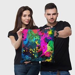 Подушка квадратная Фиеста цвета, цвет: 3D-принт — фото 2