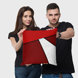 Подушка квадратная Спортивная геометрия, цвет: 3D-принт — фото 2