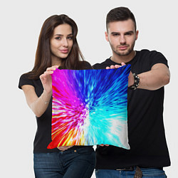Подушка квадратная Всплеск ярких красок, цвет: 3D-принт — фото 2
