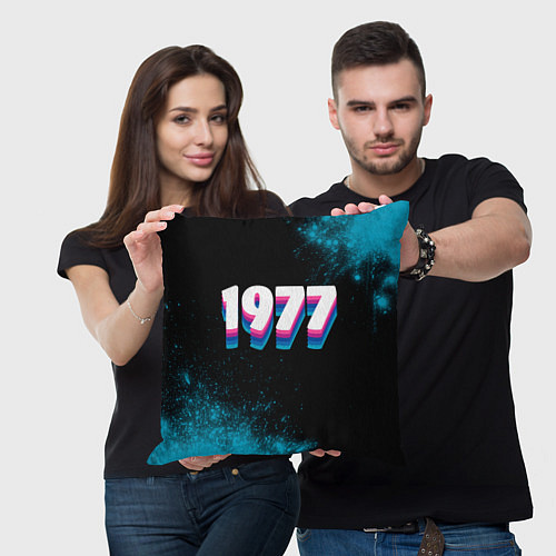 Подушка квадратная Made in 1977: vintage art / 3D-принт – фото 3