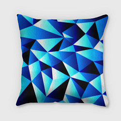 Подушка квадратная Полигоны треугольники, цвет: 3D-принт