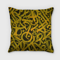Подушка квадратная Gold Calligraphic