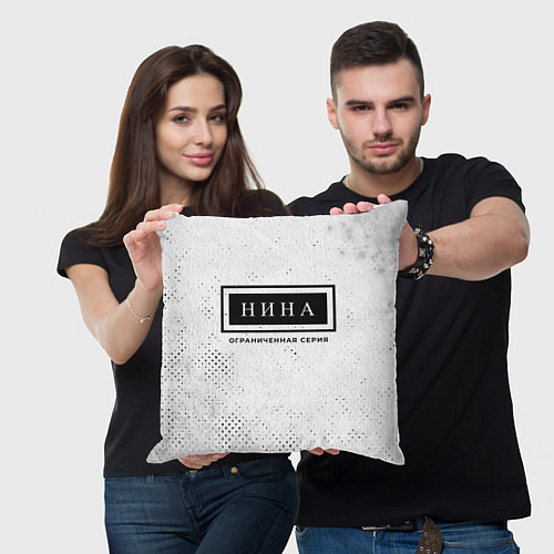 Подушка квадратная Нина: ограниченная серия / 3D-принт – фото 3