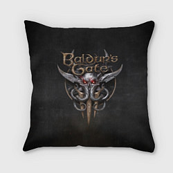 Подушка квадратная Логотип Baldurs Gate 3, цвет: 3D-принт